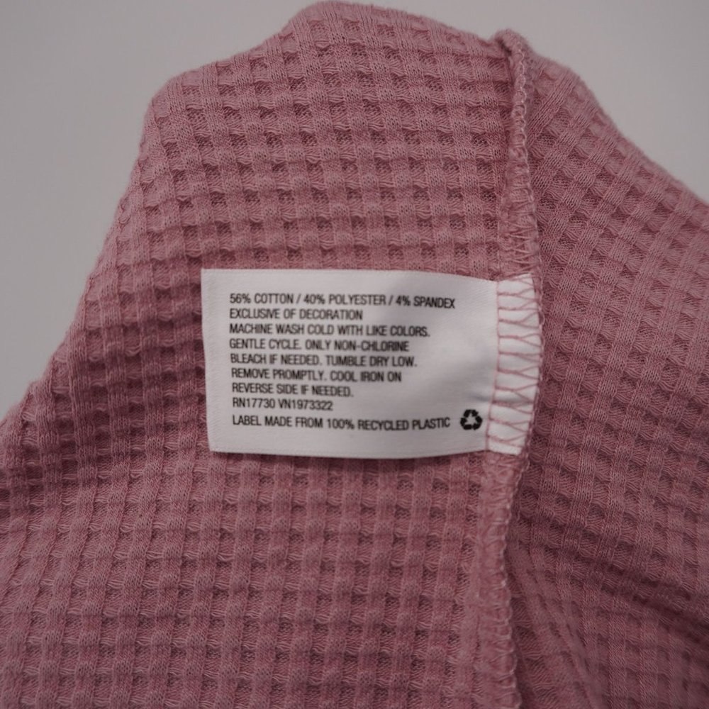 Wild Fable NWT Women's Pink Waffle Knit Sleeveless Bodysuit Size Small - Picture 4 of 4